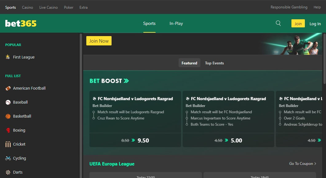 BetCity interface